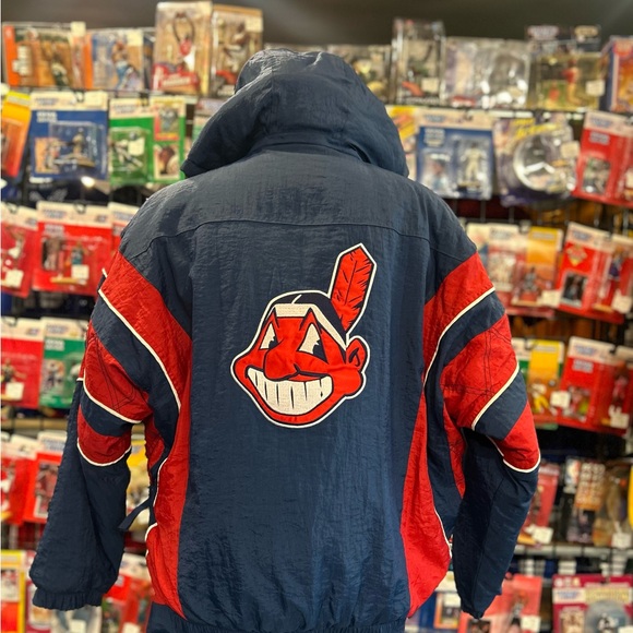 Vintage Starter Cleveland Indians MLB Pullover Coat Size XL - Picture 5 of 6